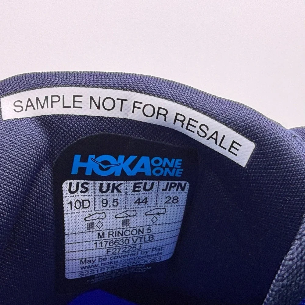 Hoka One One Rincon 5 Running Shoes Men Sz 10D Dark Blue/White 1176630 Sample